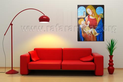 Madona pintura al óleo de Rafael Ramírez.
