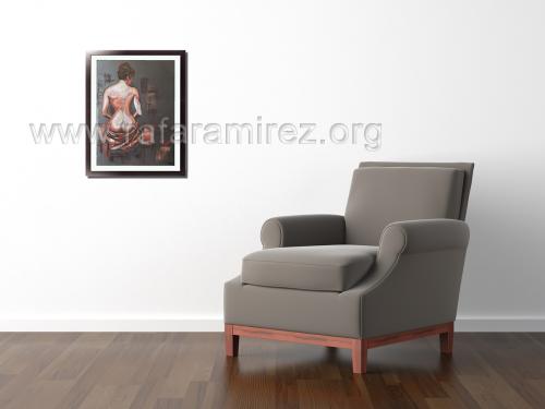 Mírame pintura a pastel de Rafael Ramírez.