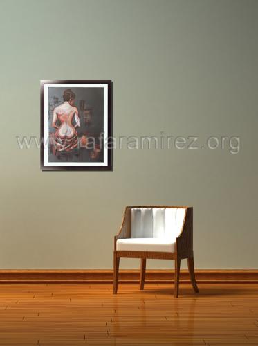 Mírame pintura a pastel de Rafael Ramírez.