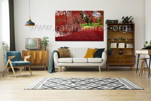 Otoño, pintura al óleo de Rafael Ramírez.