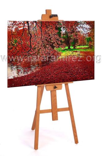 Otoño, pintura al óleo de Rafael Ramírez.