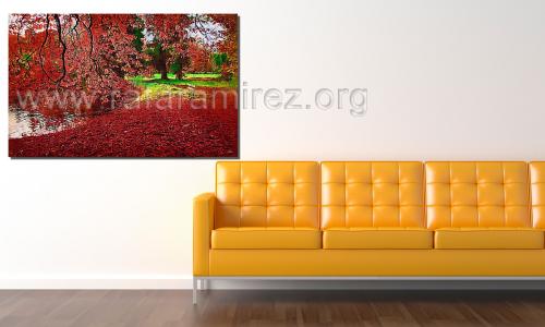 Otoño, pintura al óleo de Rafael Ramírez.