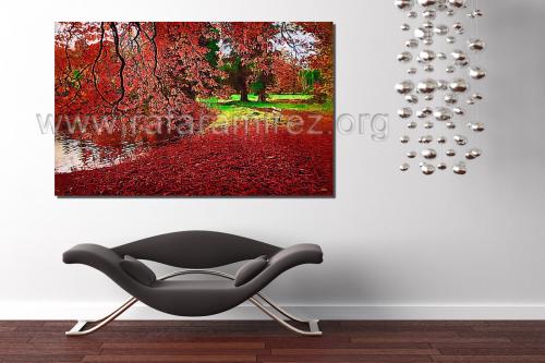 Otoño, pintura al óleo de Rafael Ramírez.