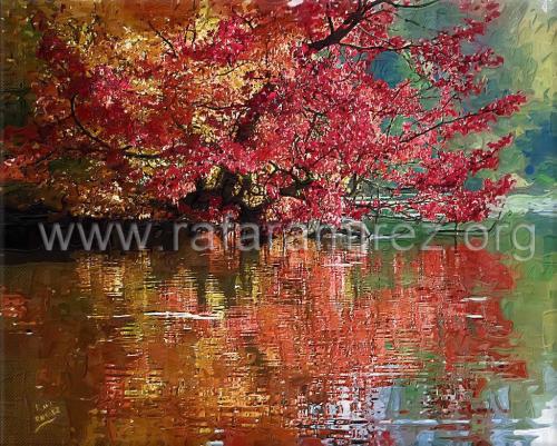 Paisaje III, pintura al óleo de Rafael Ramírez.
