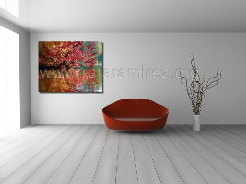 Paisaje III, pintura al óleo de Rafael Ramírez.