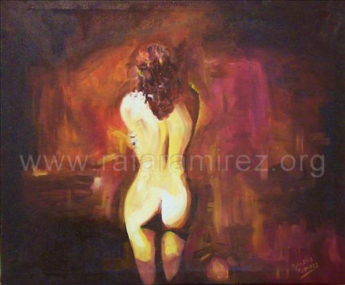 Sutil Presencia, pintura al óleo de Rafael Ramírez.