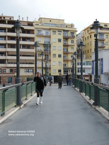 Puente sobre el cauce del río Guadalmedina. 