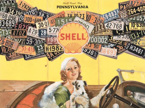 Detalle de «Mapa de carreteras de Shell: Pensilvania». 