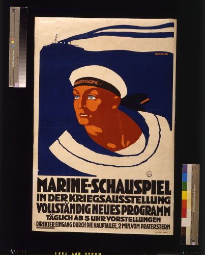 Obra teatral naval en la exposición sobre la guerra... / Griessler. 