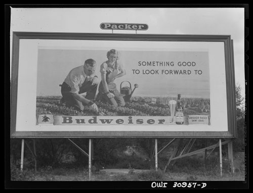 Harlingen, Texas. Anuncio de cerveza. 