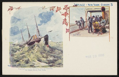 Viaje - Nueva York - Europa 5 - El buen barco en la tormenta; mareo. 