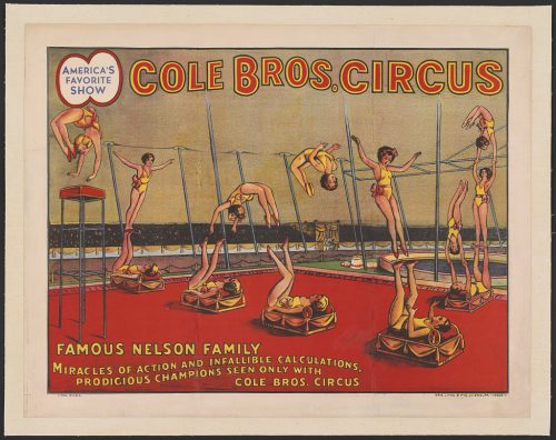 Circo Cole Bros. La familia Nelson. 