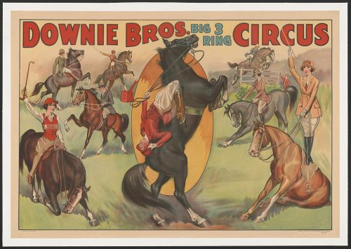 El gran circo de tres pistas de Downie Bros. 