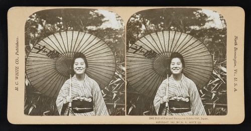 Una geisha japonesa, llena de alegría y picardía. 